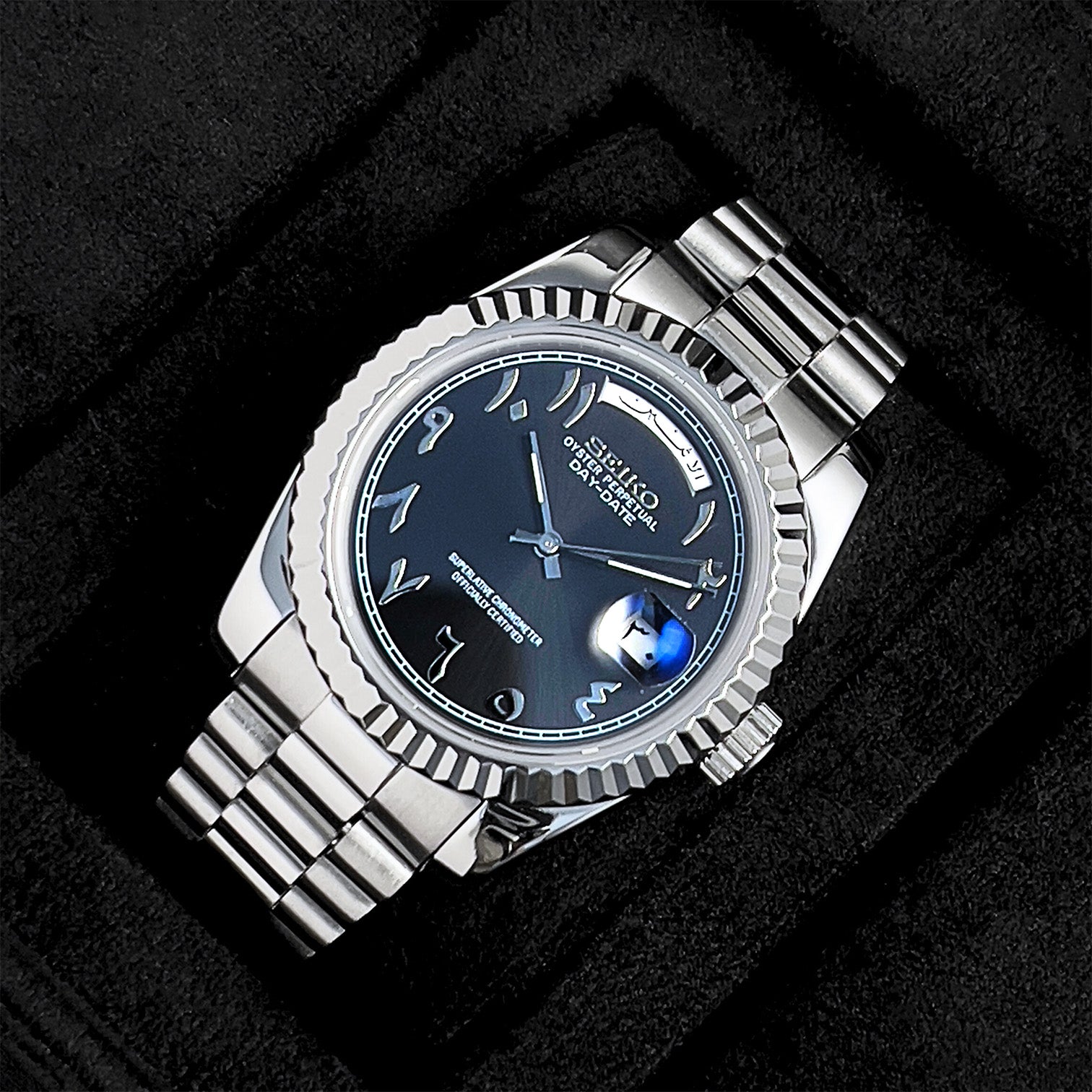 Seiko Mod Day-Date Arabic Black