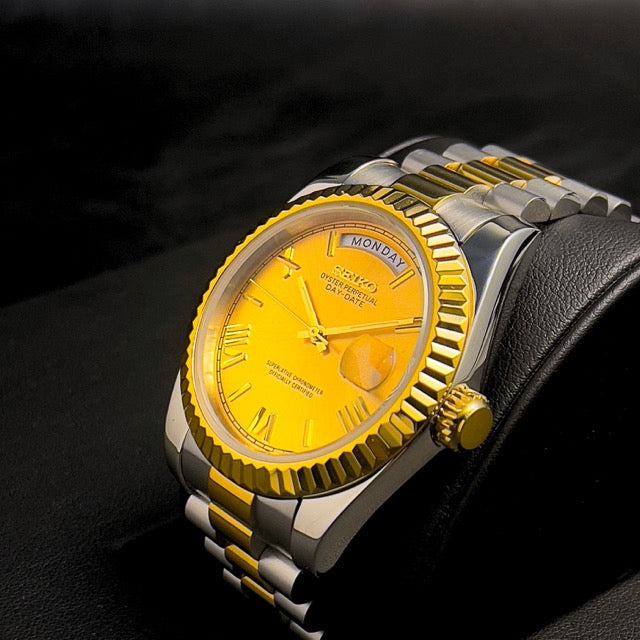 Seiko Mod Day-Date Roman Gold