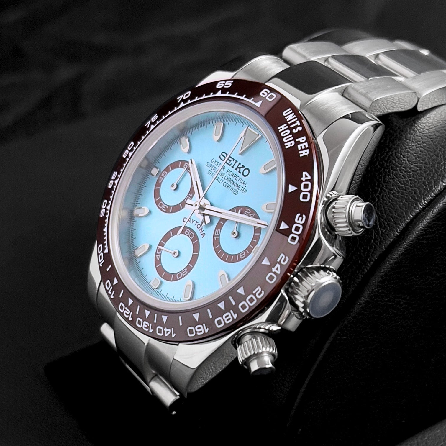 Seiko Mod Daytona Brown & Blue
