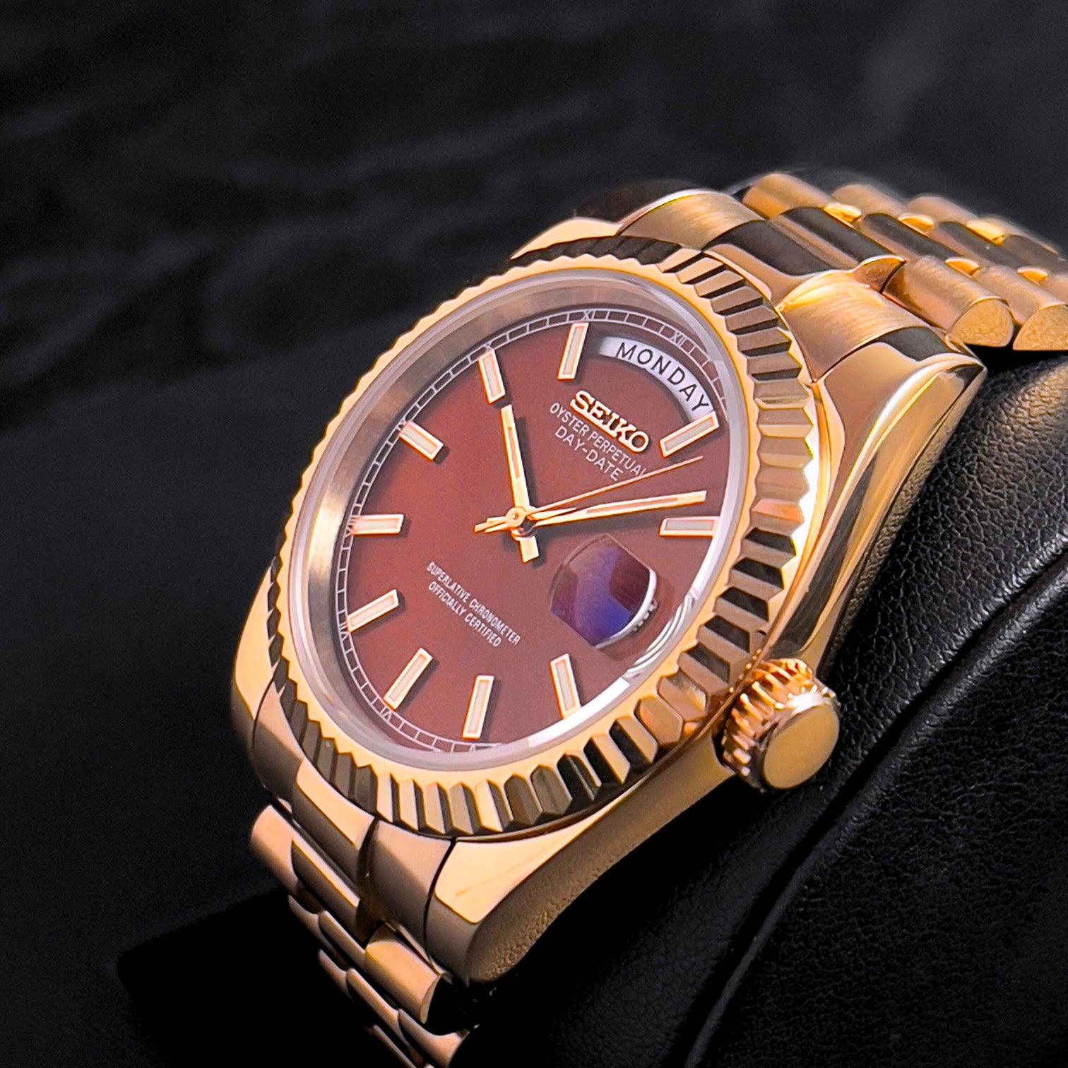 Seiko Mod Day-Date Chocolate