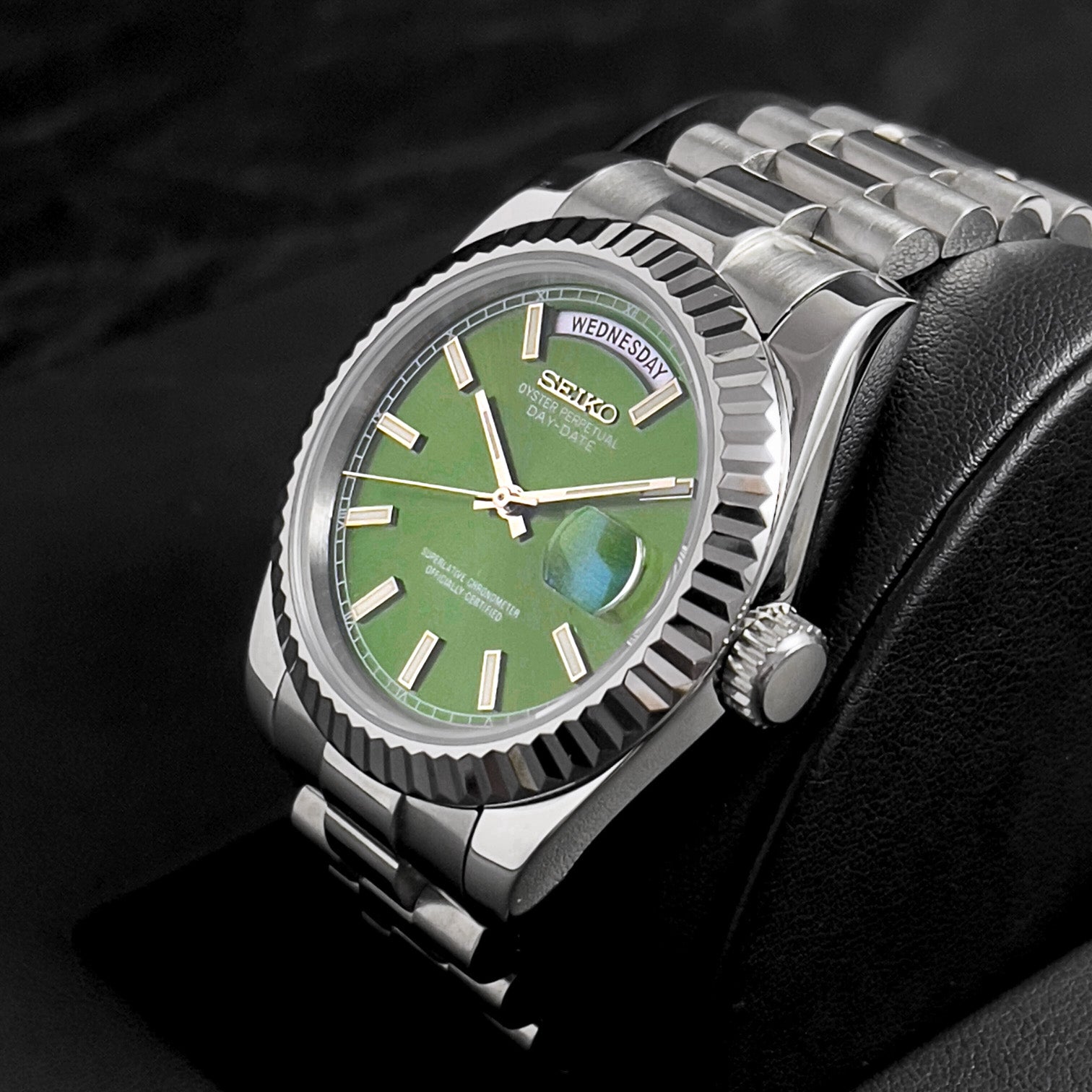 Seiko Mod Day-Date Olive Green