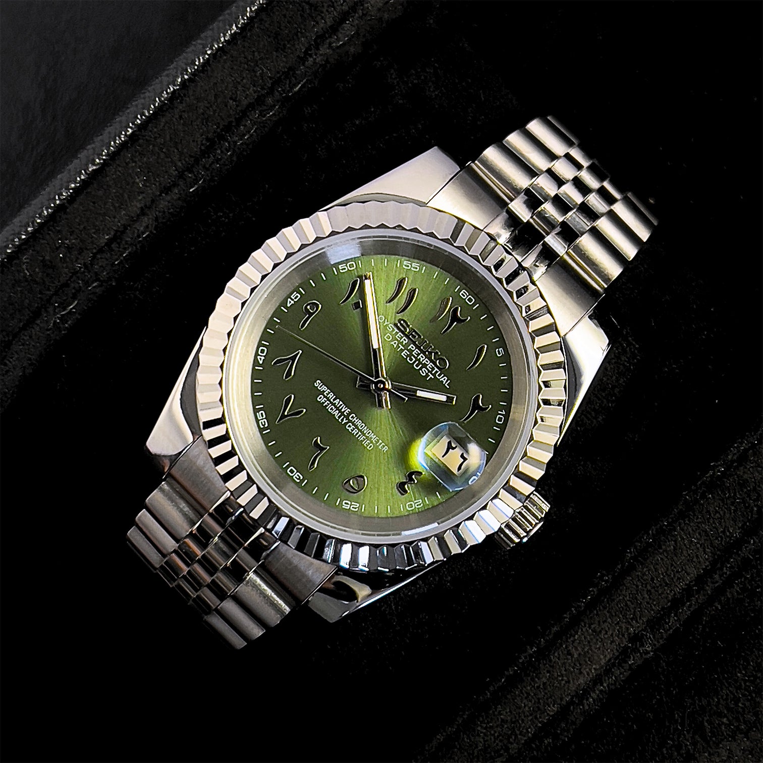 Seiko Datejust Arabic Green