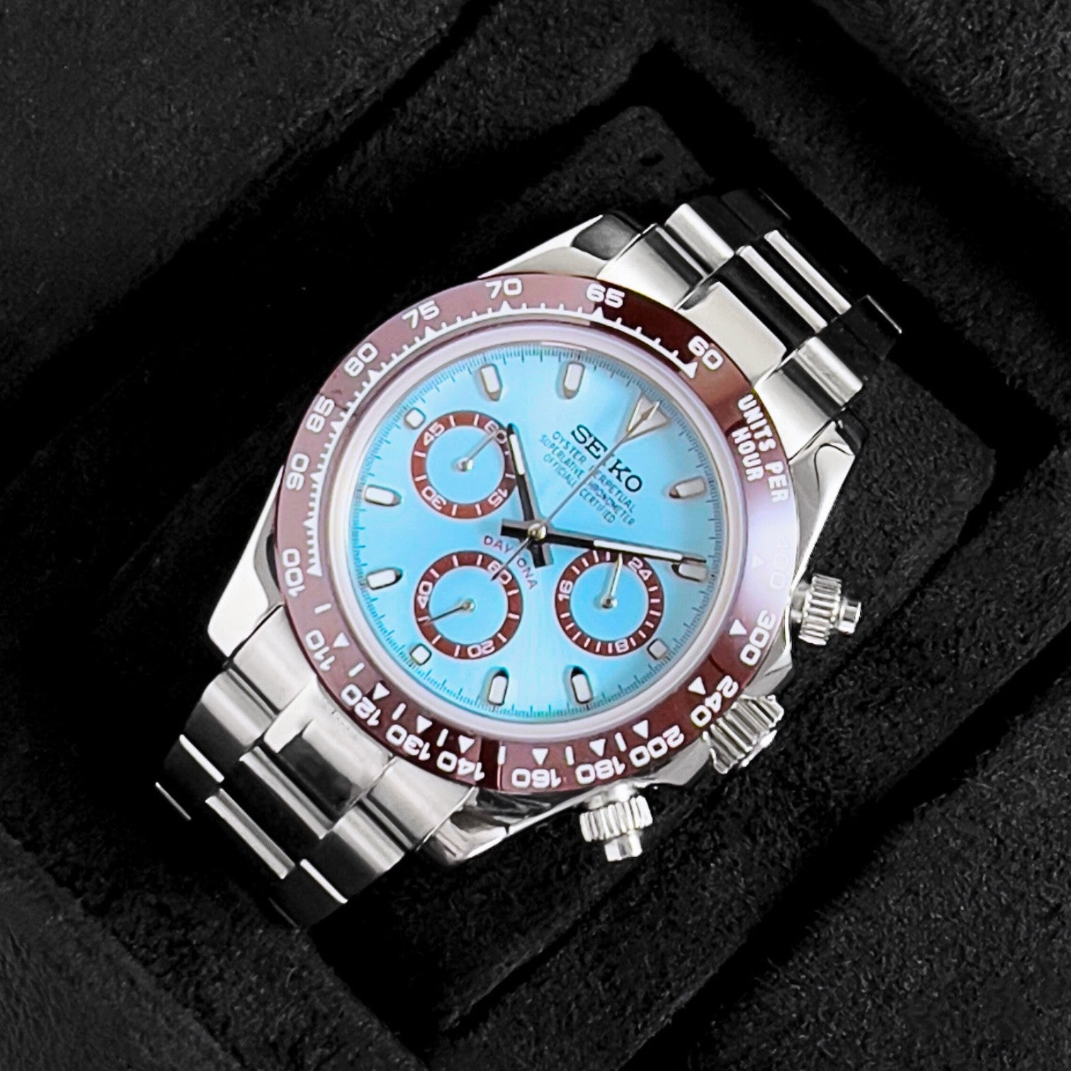 Seiko Mod Daytona Brown & Blue