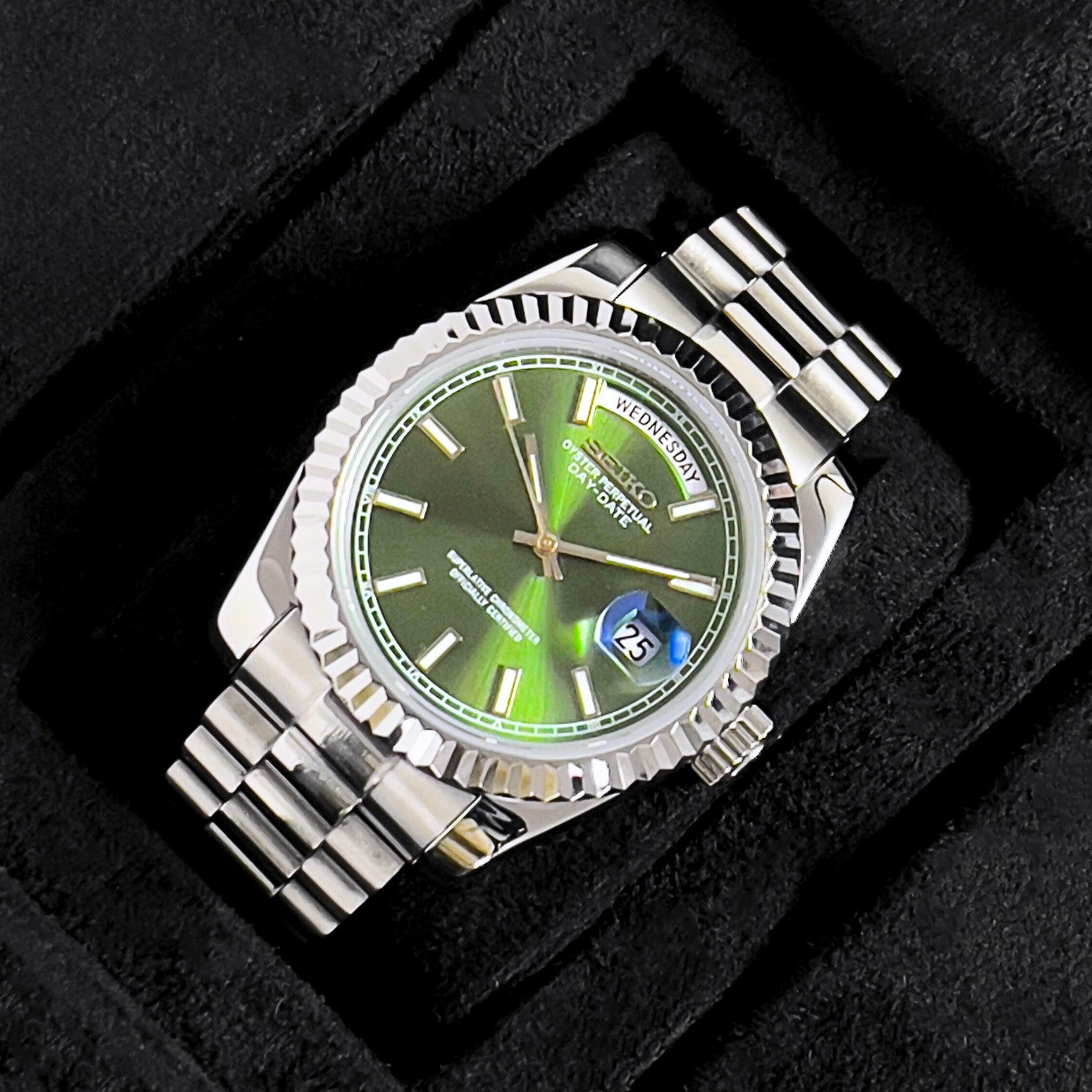 Seiko Mod Day-Date Olive Green