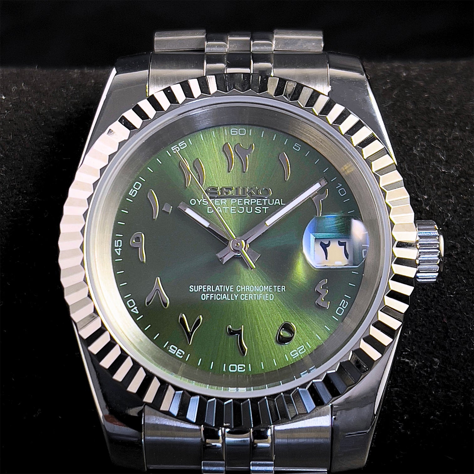 Seiko Datejust Arabic Green