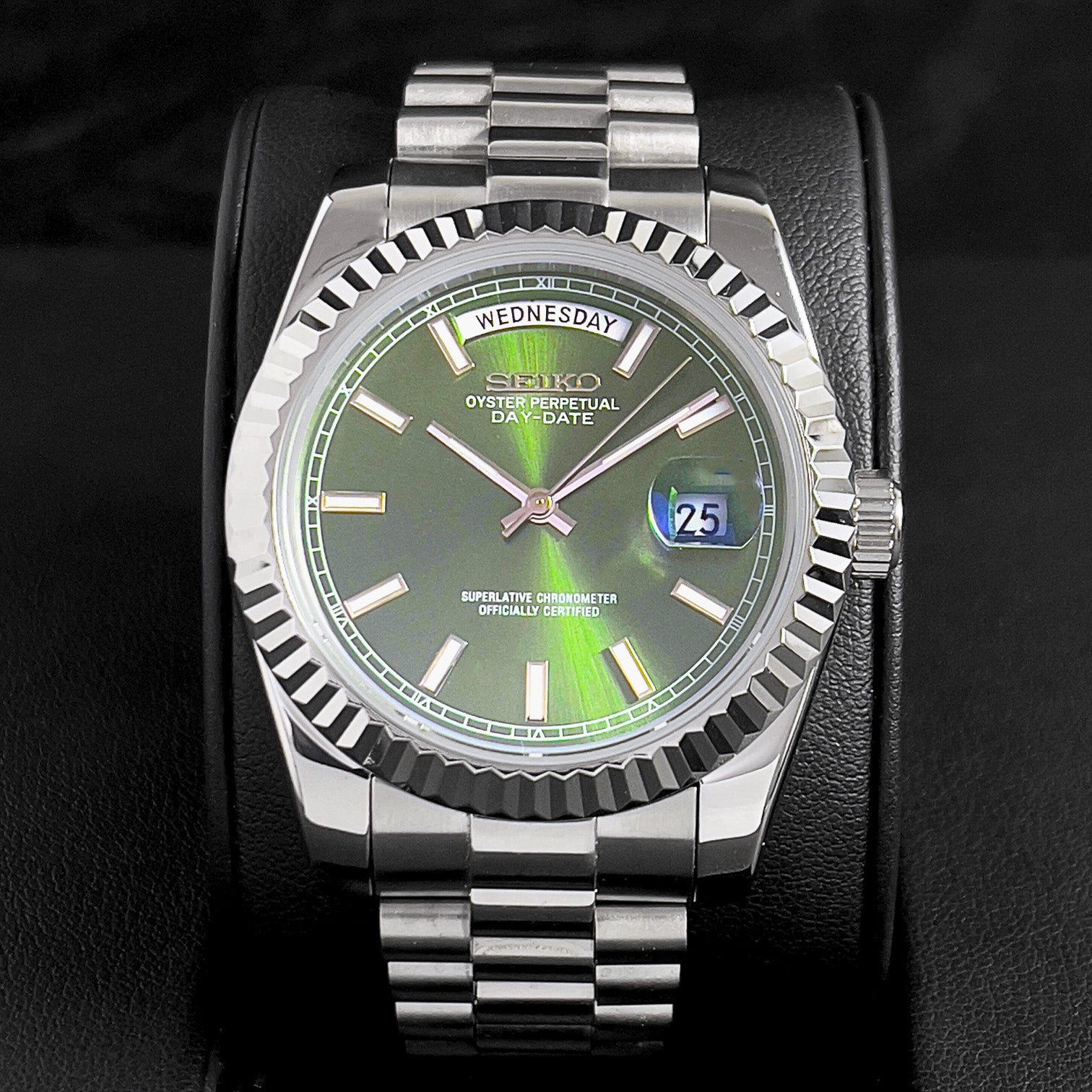 Seiko Mod Day-Date Olive Green