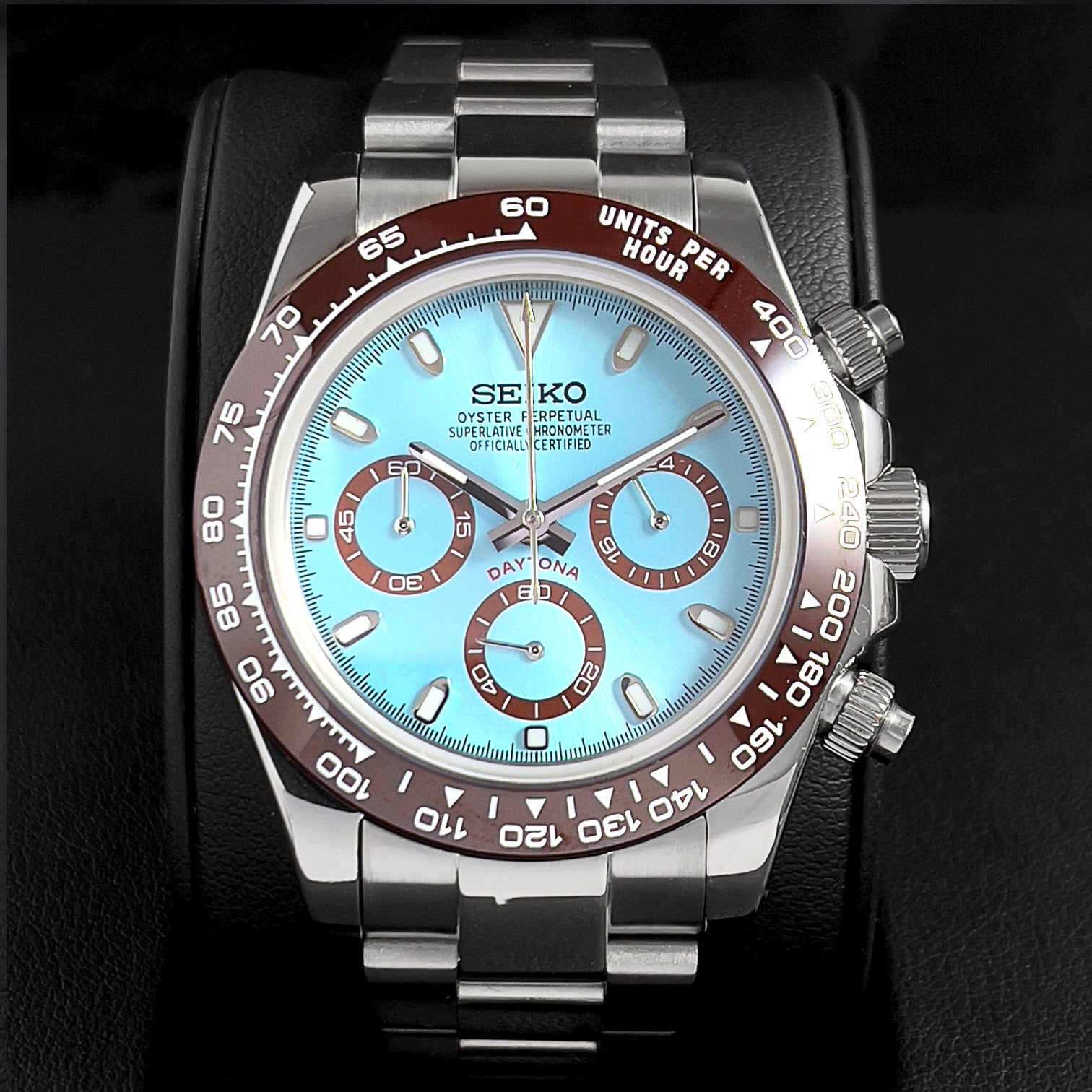 Seiko Mod Daytona Brown & Blue