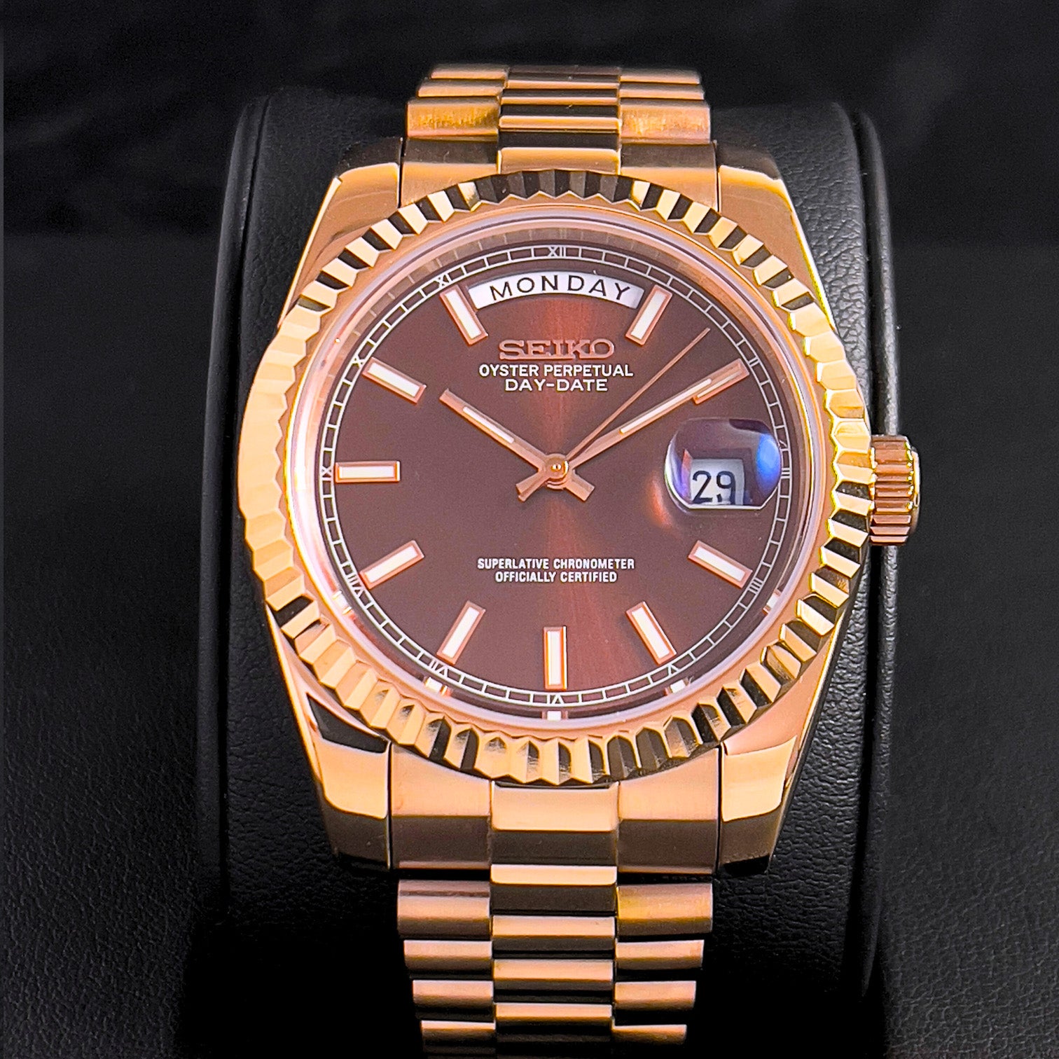 Seiko Mod Day-Date Chocolate